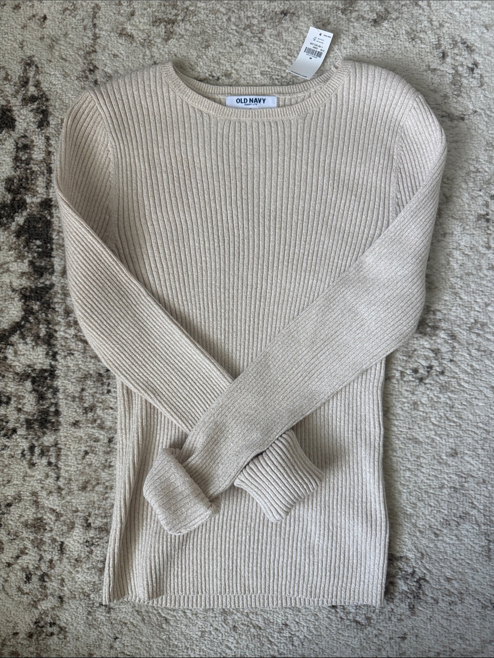 Old Navy Women's Ribbed Crewneck Sweater - Light Beige